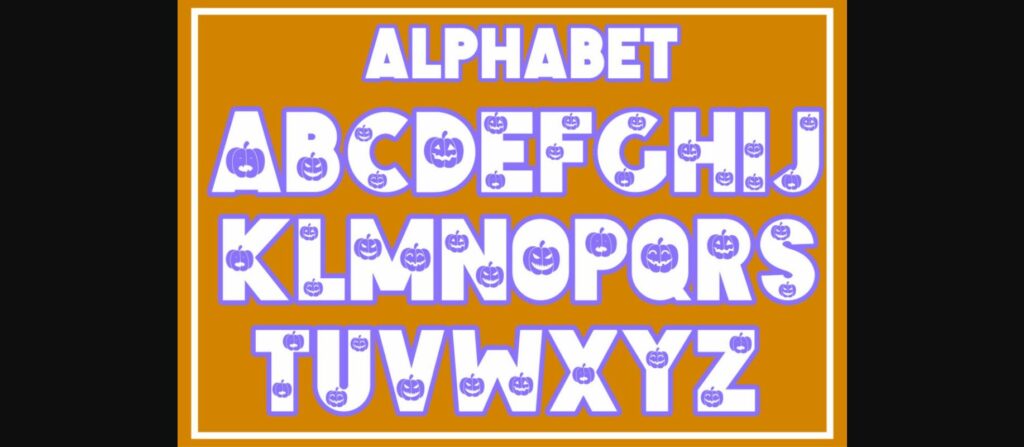 Halloween Pumpkin Font Poster 4