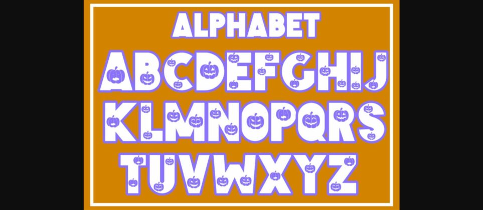 Halloween Pumpkin Font Poster 2