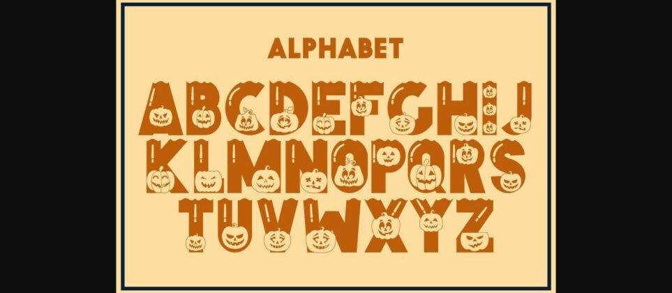 Halloween Pumpkins Font Poster 2