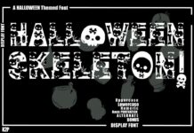 Halloween Skeleton Font Poster 1