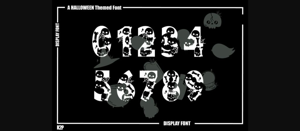 Halloween Skeleton Font Poster 6