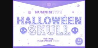 Halloween Skull Font Poster 1