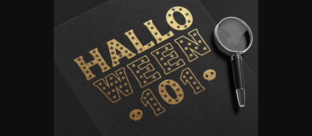 Halloween Skull Font Poster 2