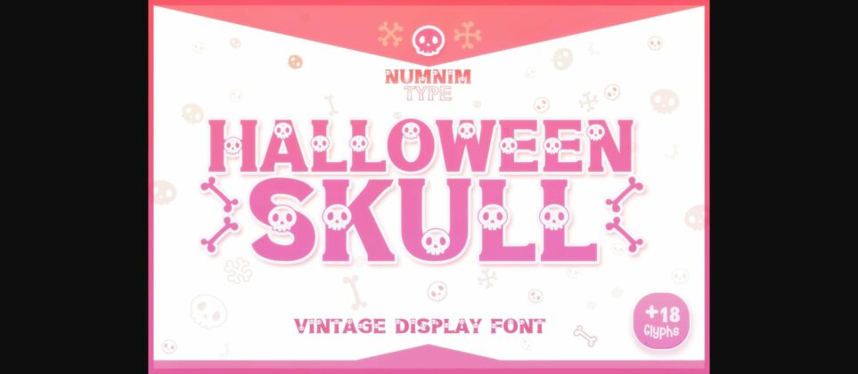 Halloween Skull Font Poster 3