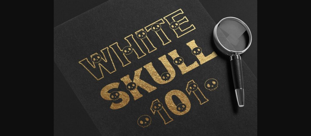 Halloween Skull Font Poster 4