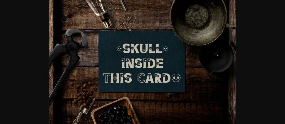 Halloween Skull Font Poster 10