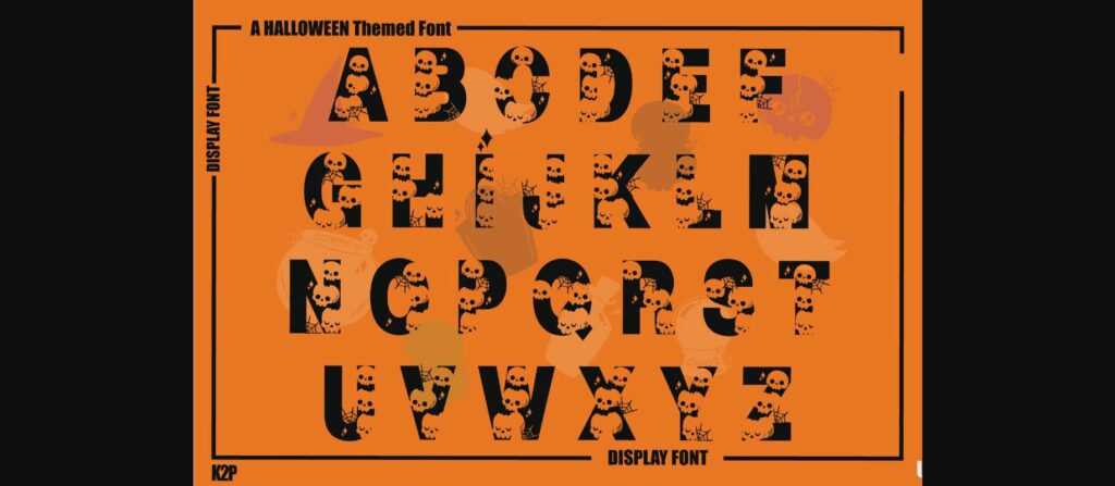 Halloween Skull Font Poster 2