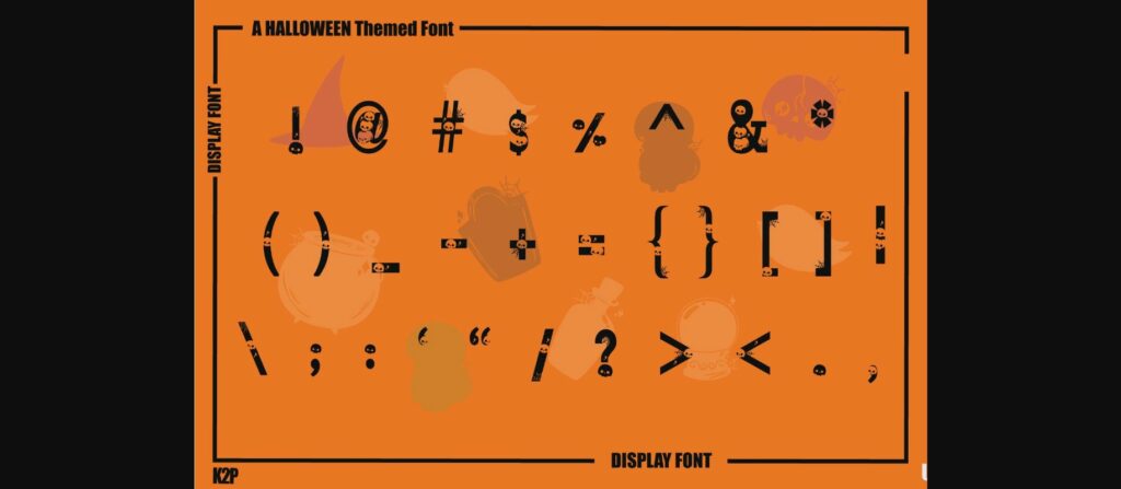 Halloween Skull Font Poster 7