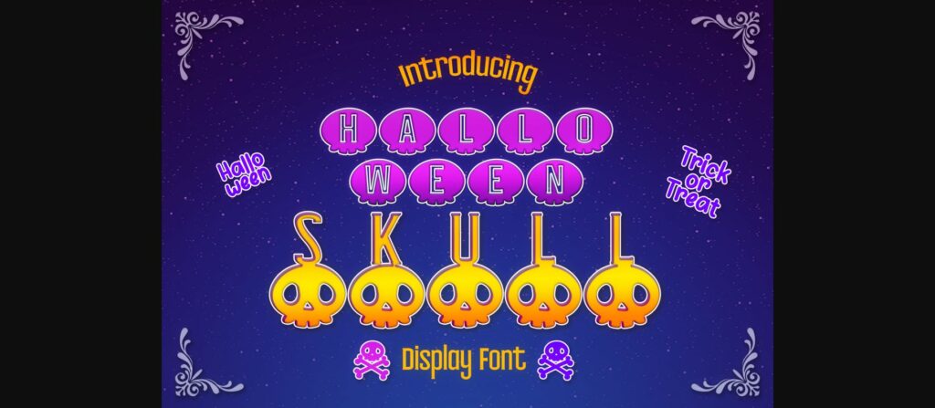 Halloween Skull Font Poster 3