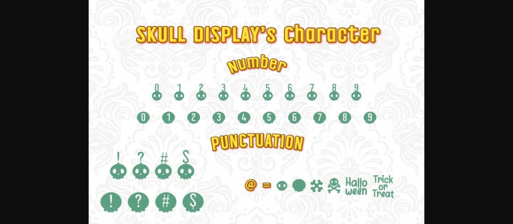 Halloween Skull Font Poster 5