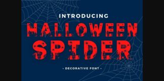 Halloween Spider Font Poster 1