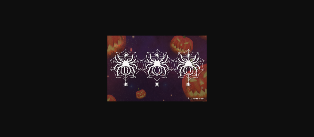 Halloween Spider Monogram Font Poster 4