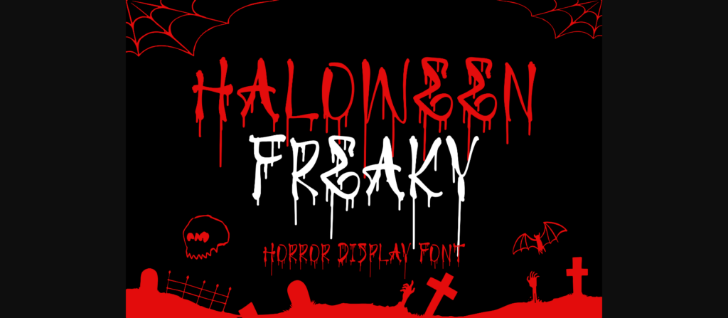 Haloween Freaky Font Poster 1