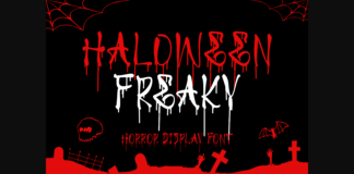Haloween Freaky Font Poster 1