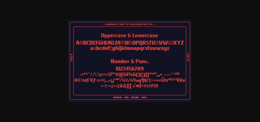 Hambare Font Poster 10