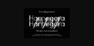 Hamegora Font Poster 1