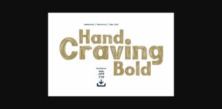 Hand Craving Bold Font Poster 1