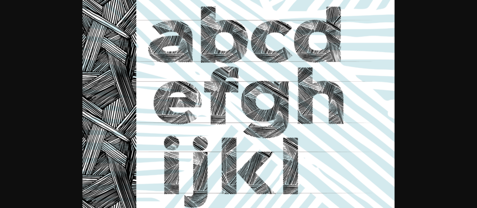 Hand Drawn Ink Lines Font Poster 6