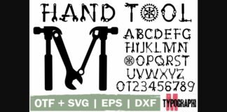 Hand Tool Font Poster 1