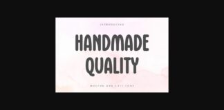 Handmade Quality Font Poster 1