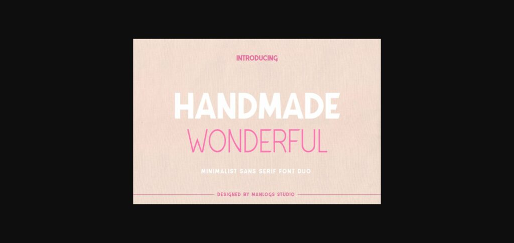 Handmade Wonderful Duo Font Poster 3