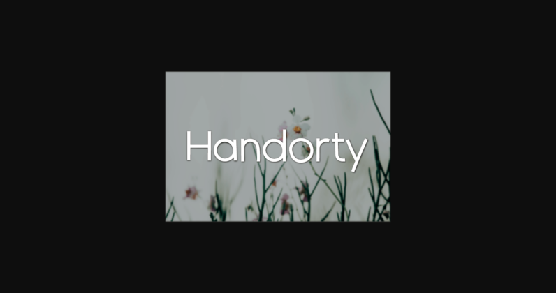 Handorty Font Poster 3