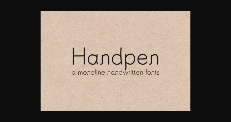 Handpen Font Poster 3