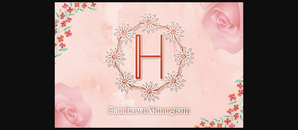 Handrawn Monogram Font Poster 1