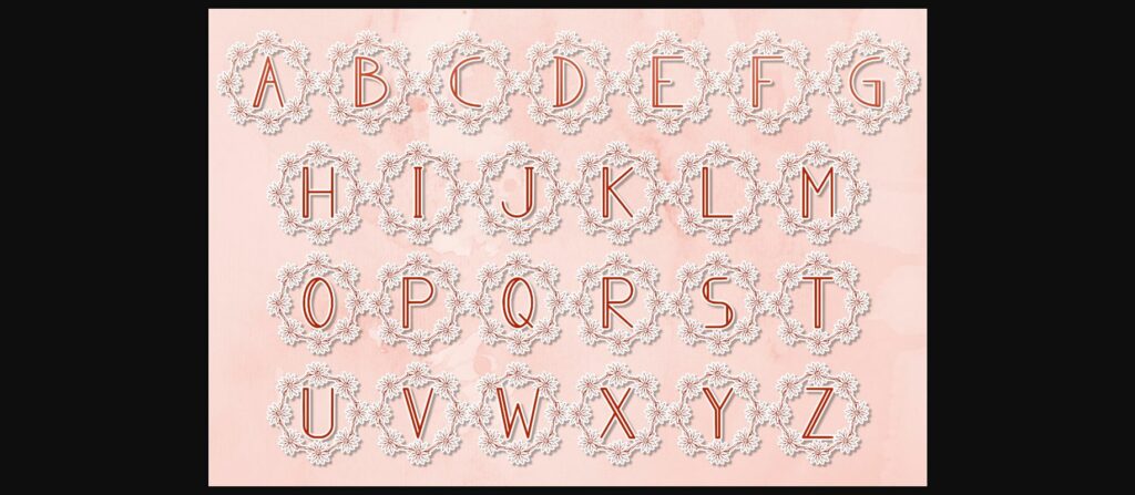 Handrawn Monogram Font Poster 4