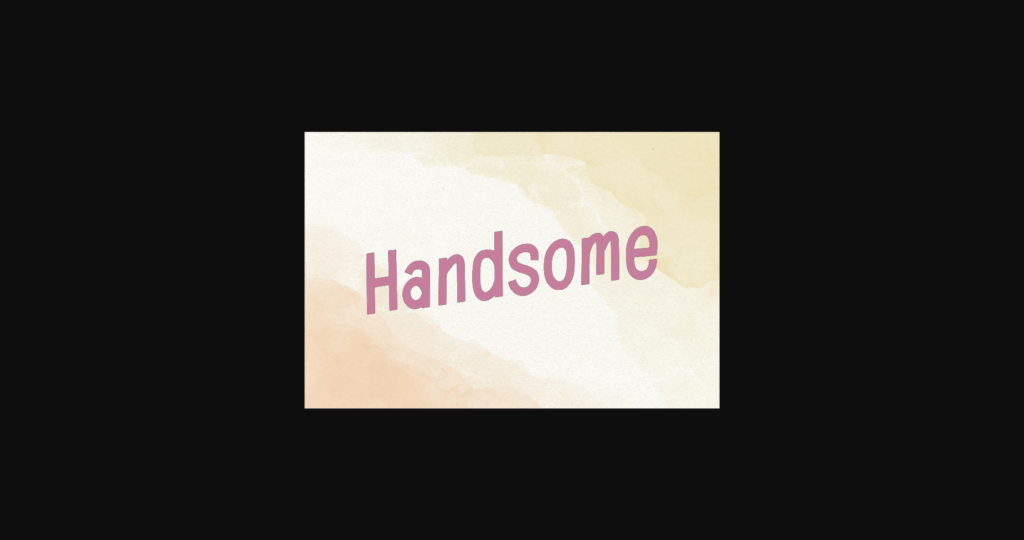 Handsome Font Poster 3