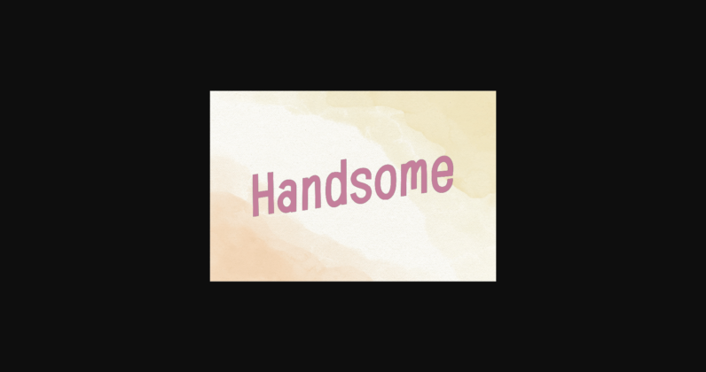 Handsome Font Poster 1