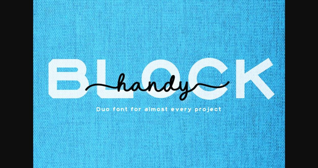 Handy Block Font Poster 1