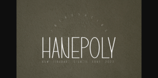 Hanepoly Font Poster 1