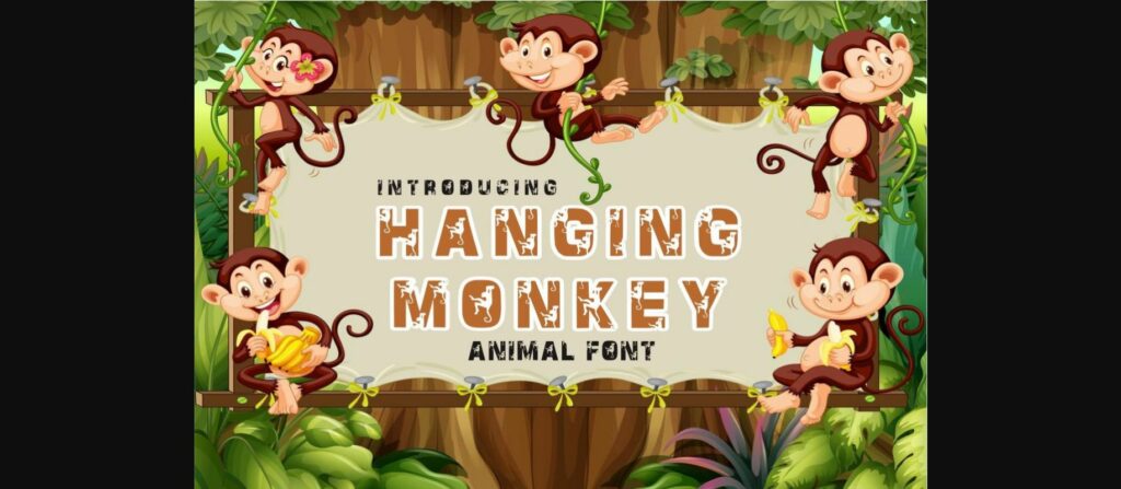 Hanging Monkey Font Poster 1