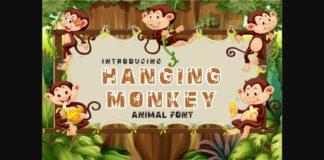 Hanging Monkey Font Poster 1