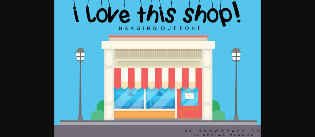 Hanging out Font Poster 4