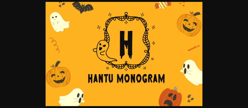 Hantu Monogram Font Poster 3