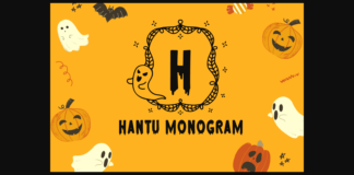 Hantu Monogram Font Poster 1