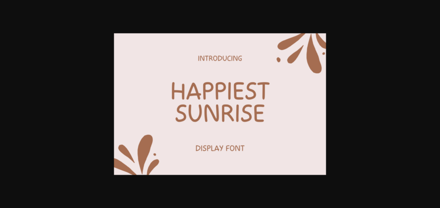 Happiest Sunrise Font Poster 3