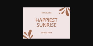 Happiest Sunrise Font Poster 1