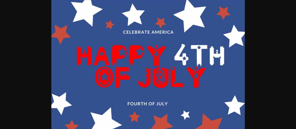 Happy 4th of July Font Poster 4