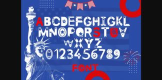 Happy 4th of July Font Poster 1