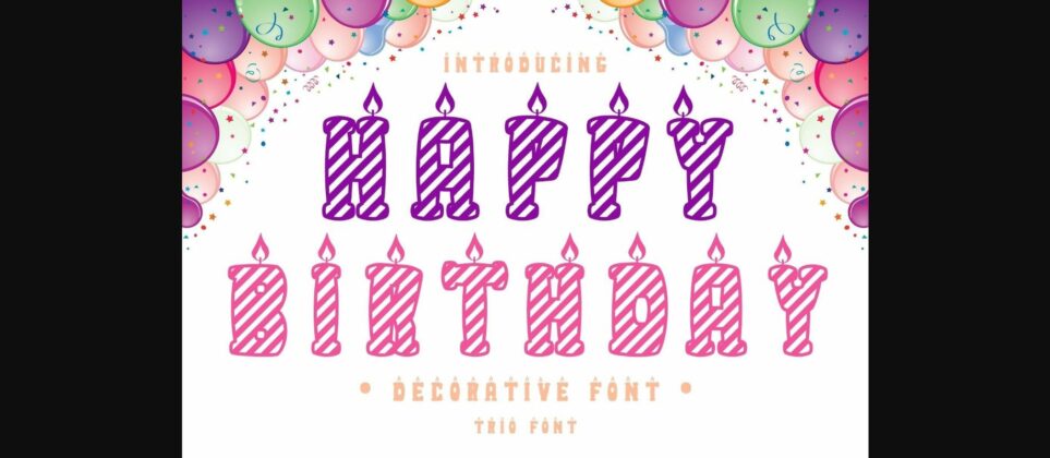 Happy Birthday Font Poster 3