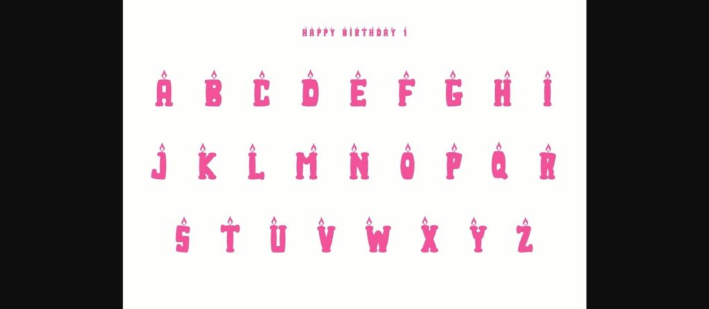 Happy Birthday Font Poster 4