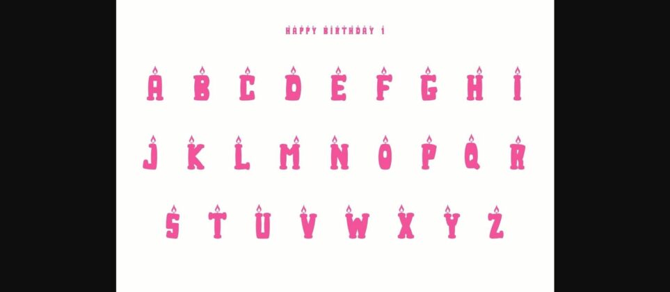 Happy Birthday Font Poster 2