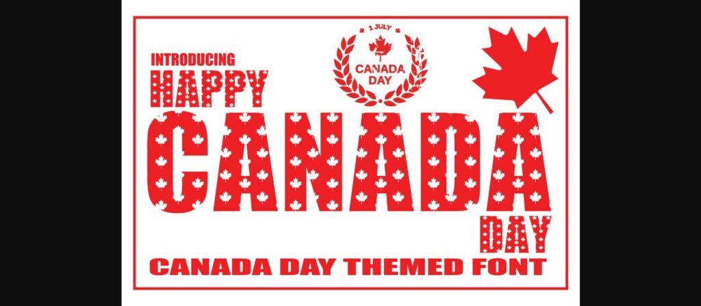 Happy Canada Day Font Poster 3