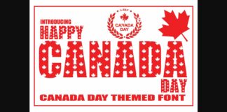 Happy Canada Day Font Poster 1