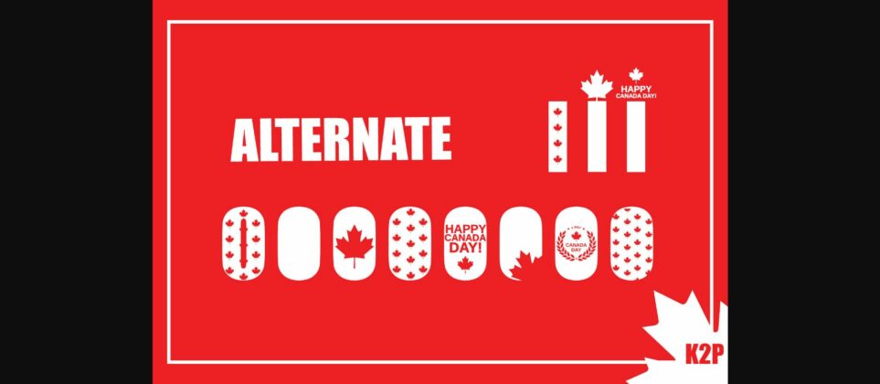 Happy Canada Day Font Poster 6