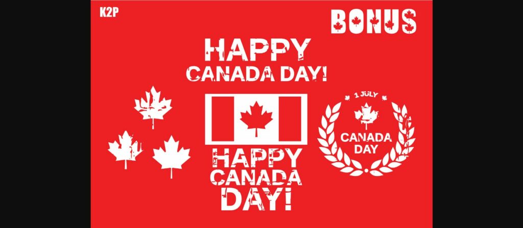 Happy Canada Day Font Poster 8