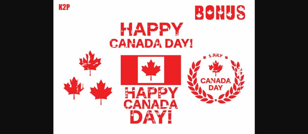 Happy Canada Day Font Poster 9